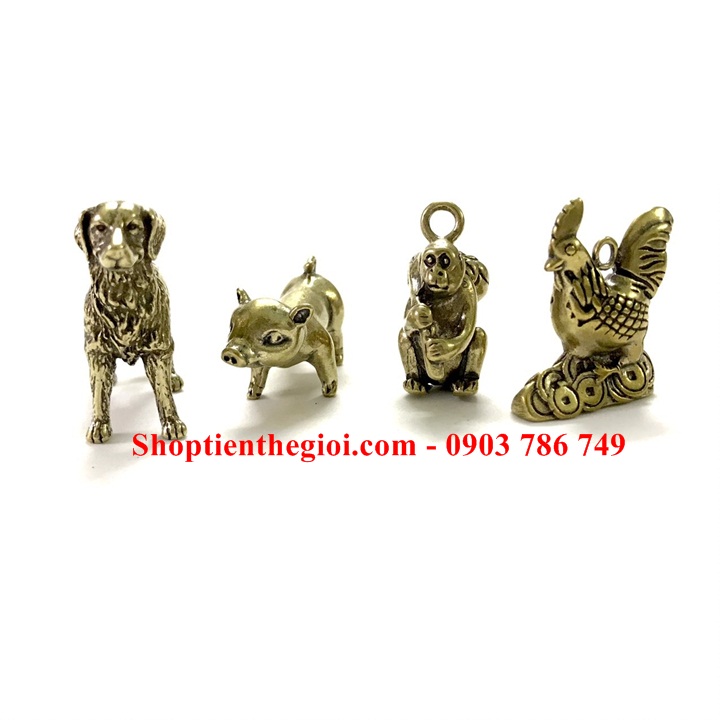 Bộ Móc Khóa Tượng Đồng 12 Con Giáp - SP005252 